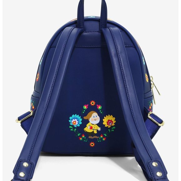 Loungefly Disney Snow White and the Seven Dwarfs Folk Mini Backpack & Cardholder main image 8
